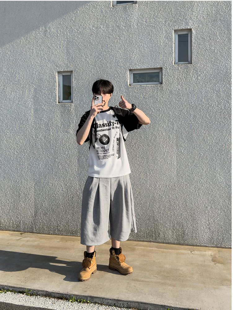 Bant Heavy Sweat Four-Tuck Bermuda Pants