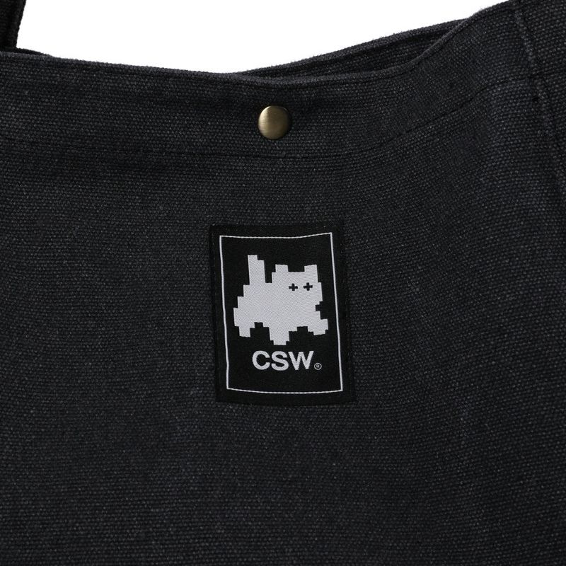 Cat Save The World Mealy basic button eco bag Unisex (2Color)