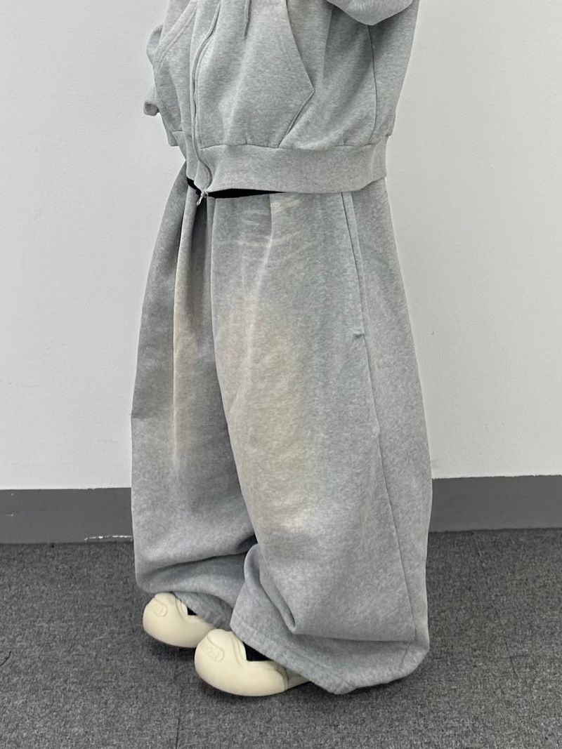 cat brush fleece sweatpants