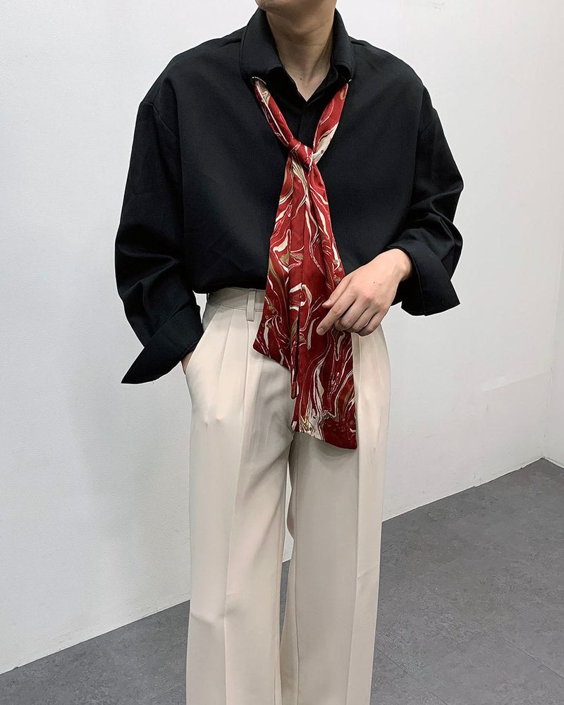 MO Marvel Scarf Eyelet Shirt (3 colors)