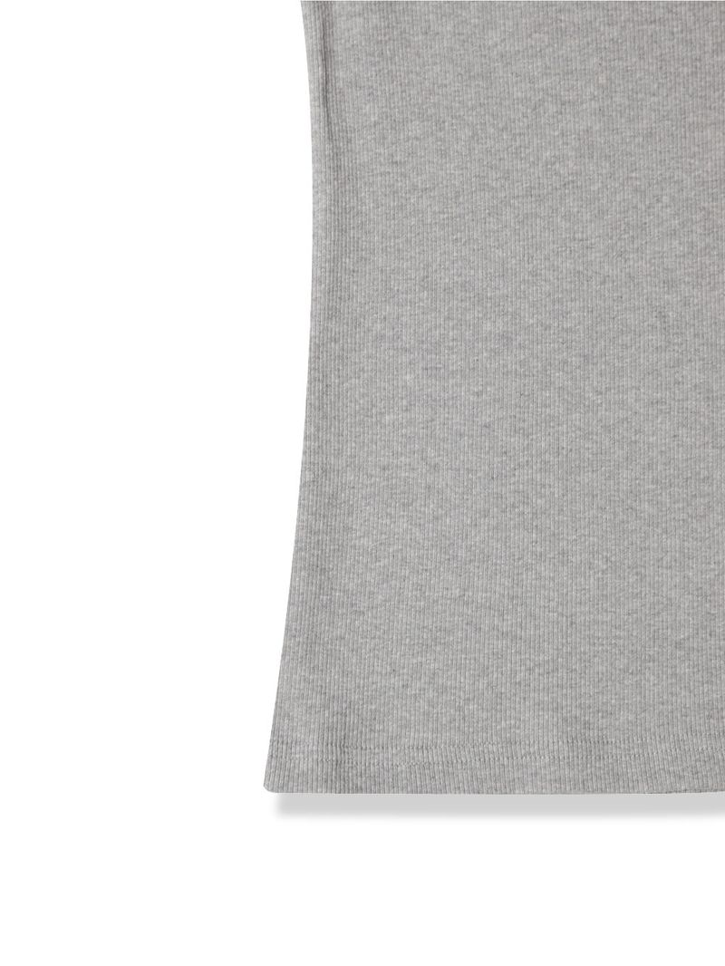 Henley neck sleeveless tee