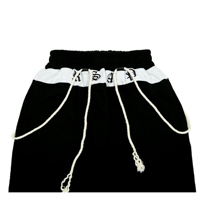 222 Rope coloring jogger pants - Black