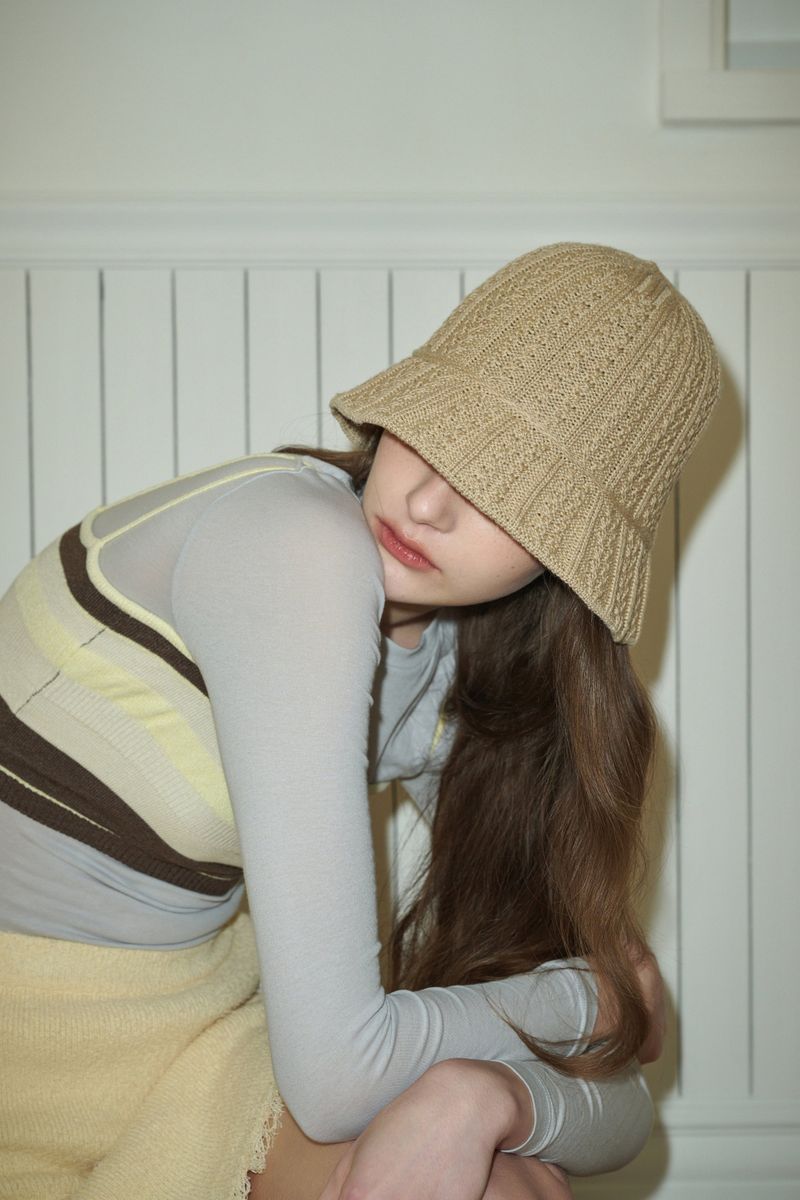 DUBBY bucket hat_lightbeige