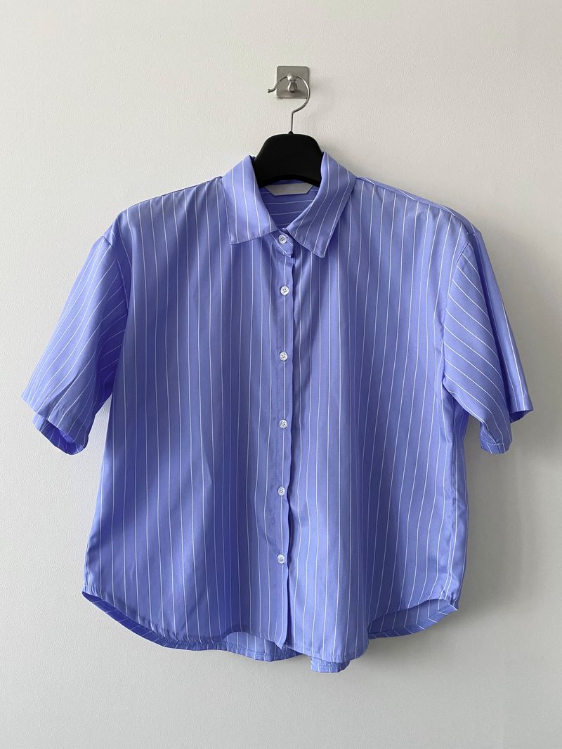 Pastel stripe half shirts
