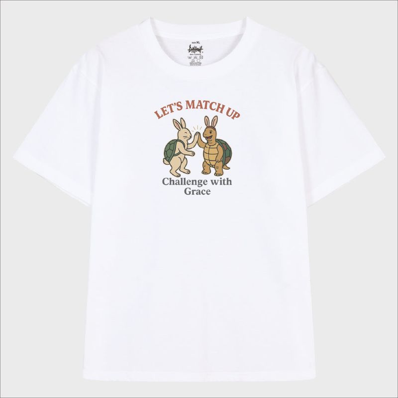Lets Match Up Bunny&Turtle T-Shirt (3color)
