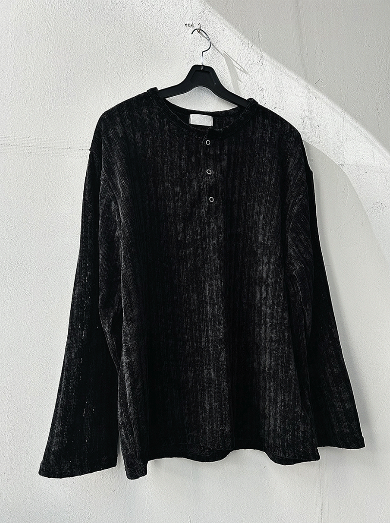 velia corduroy button henly-neck