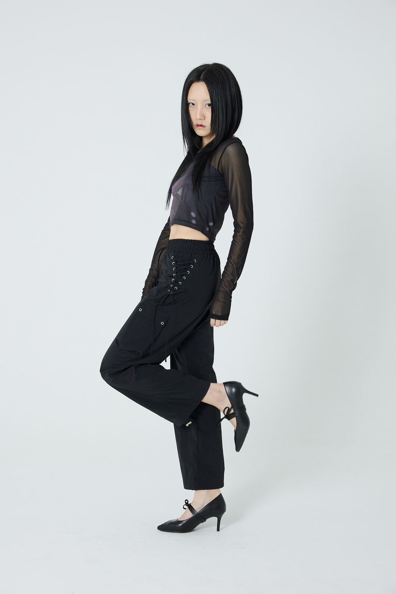 Eyelet pants