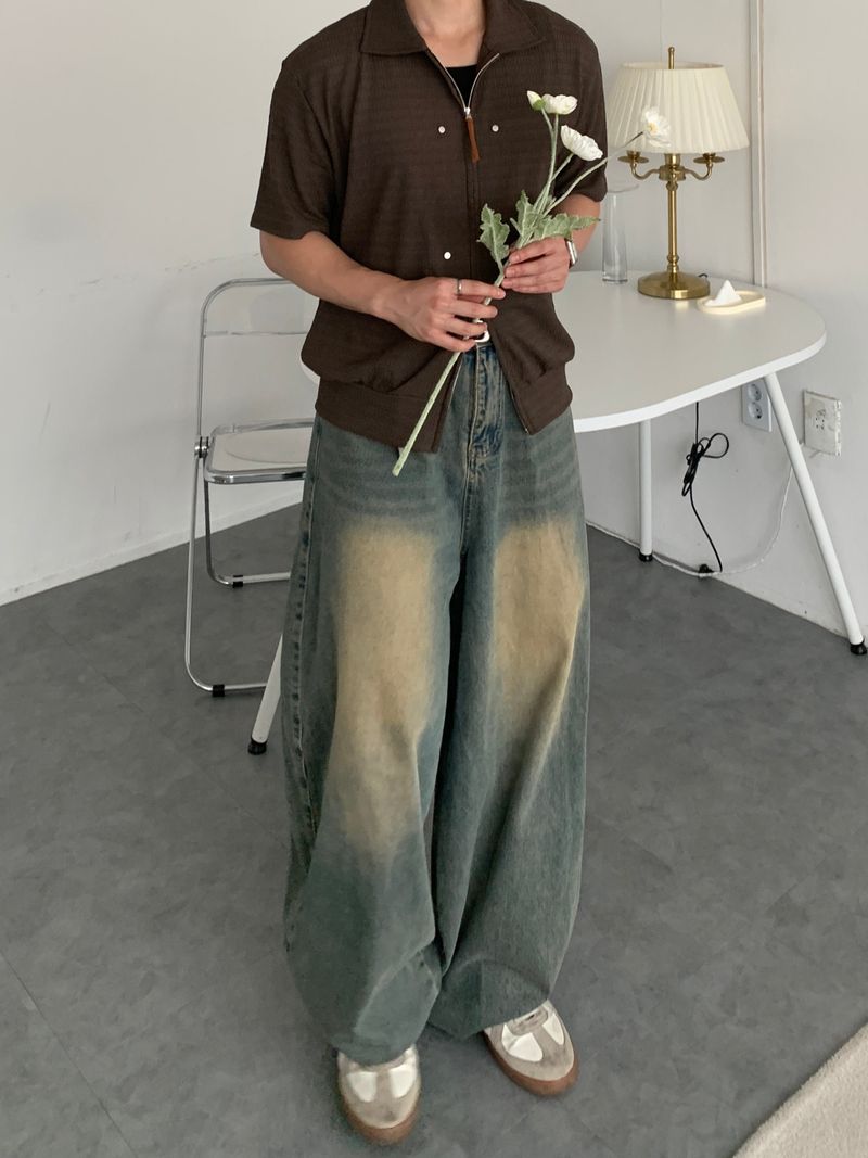 Mensfloor（メンズフロア）の「Summer Short-Sleeve Botte Collar Cardigan（Jackets/Outerwear）」