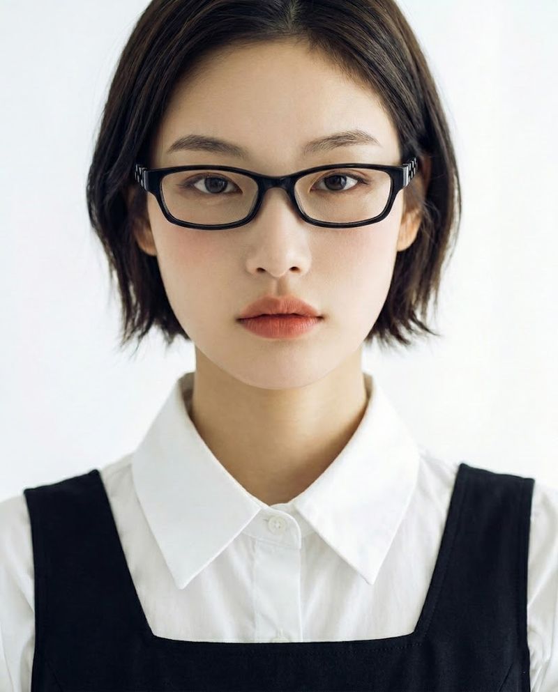 DOT SQUARE GLASSES (2COLOR)
