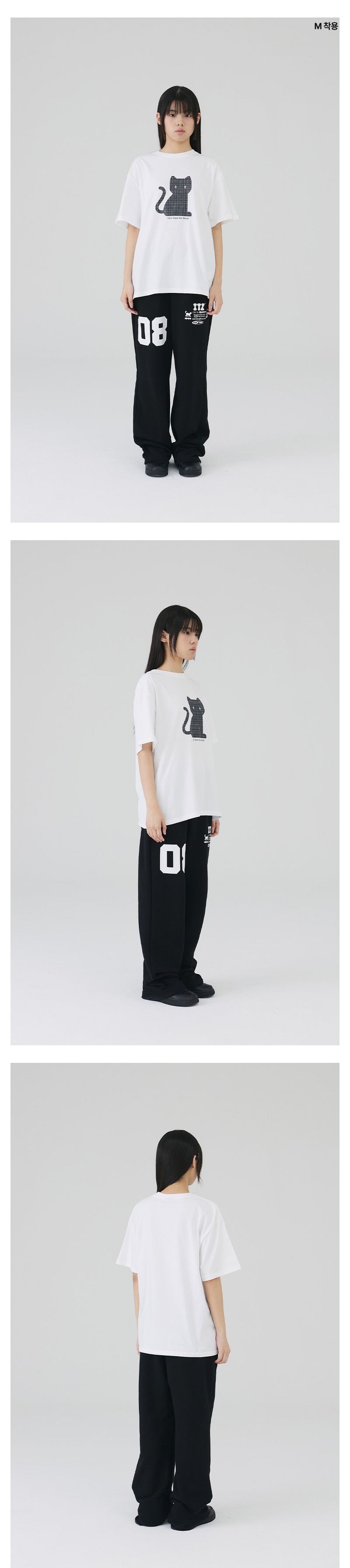CHECKERED CAT T SHIRT