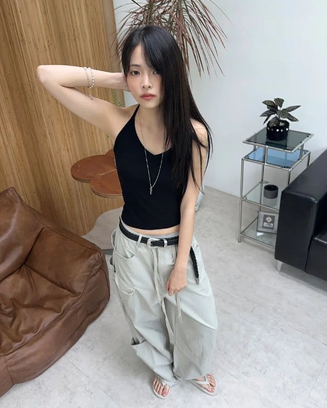 Firen V-neck halter sleeveless top
