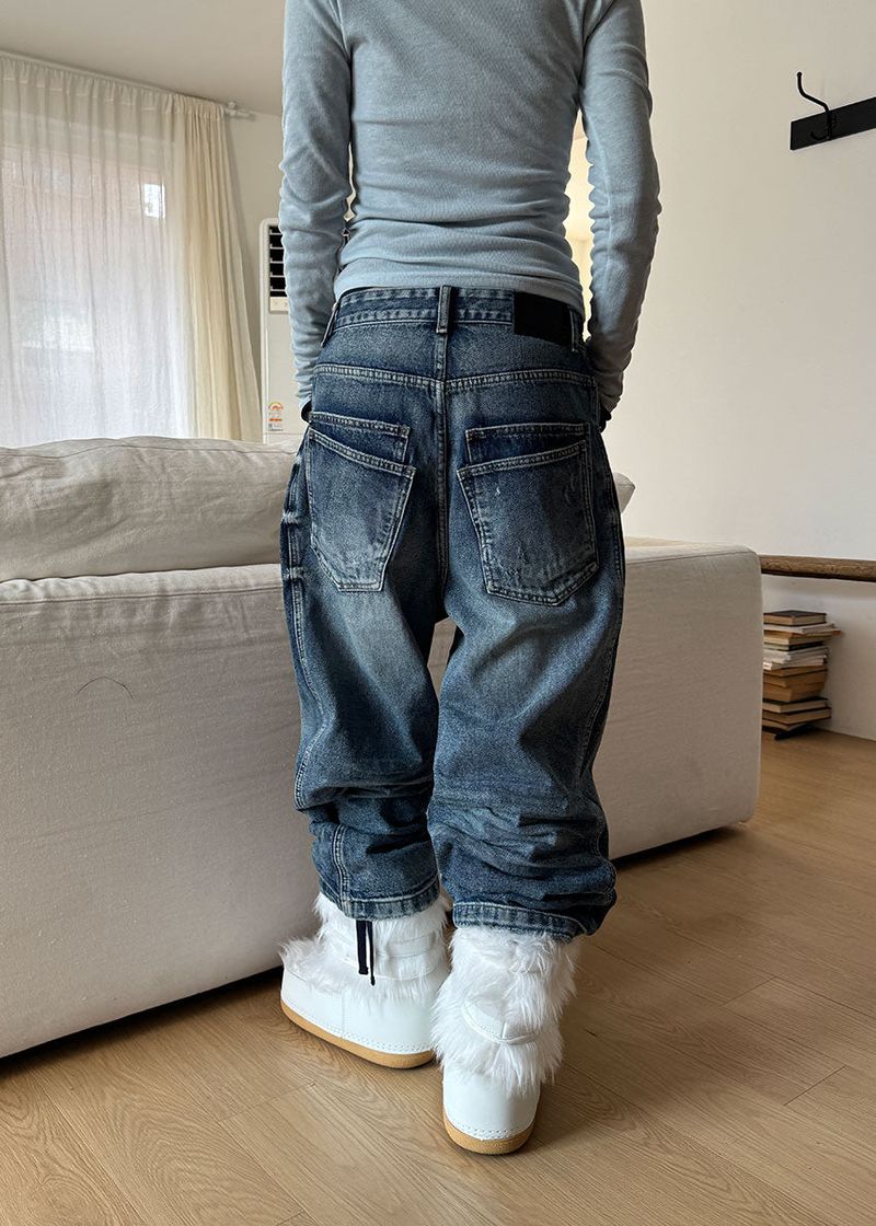 DOUBLE POCKET WIDE DENIM