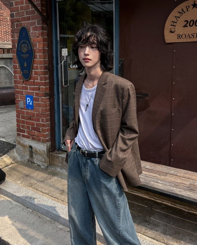 Laurent Over Check Blazer