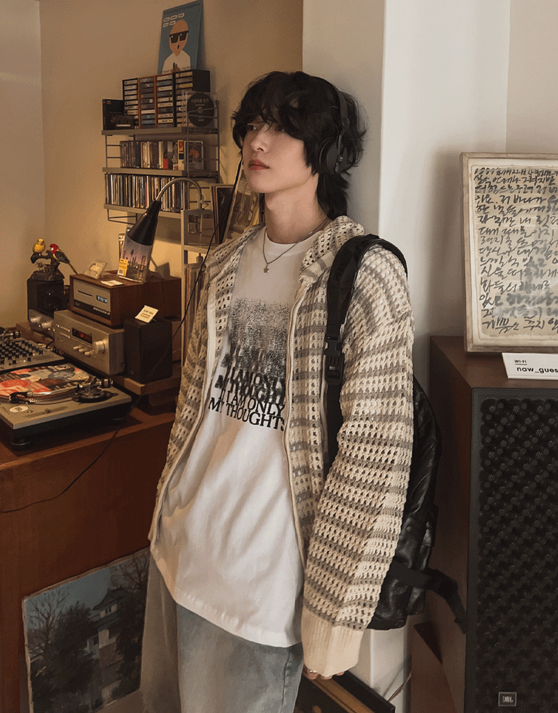 2PLAN（ツープラン）の「フィールドストライプマッシュウォーマーフード (3 color)（Tops）」