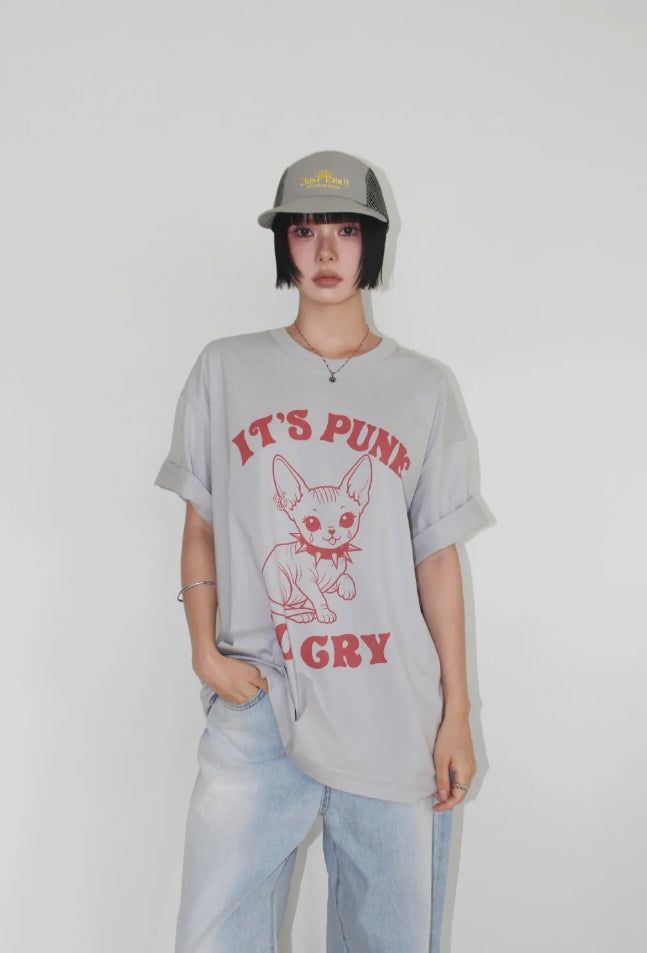 AAKE(アケ)の「PUNK CAT OVERFIT TEE(Tops)」