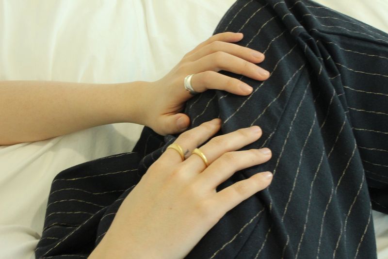 K RING (GLOSSY-18K GOLD PLATING)