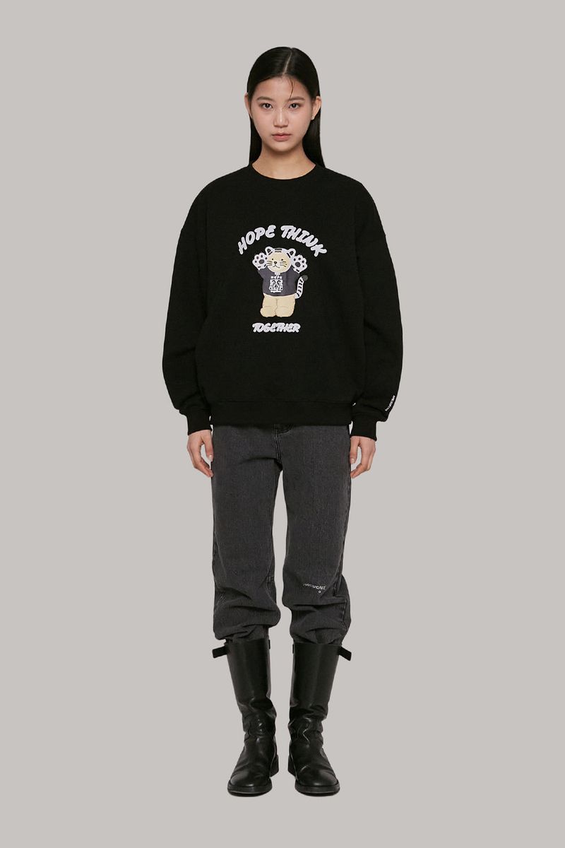 APIECEOFCAKE（ピースオブケイク）の「HTT Tiger Bear Crewneck_Black（Tops）」