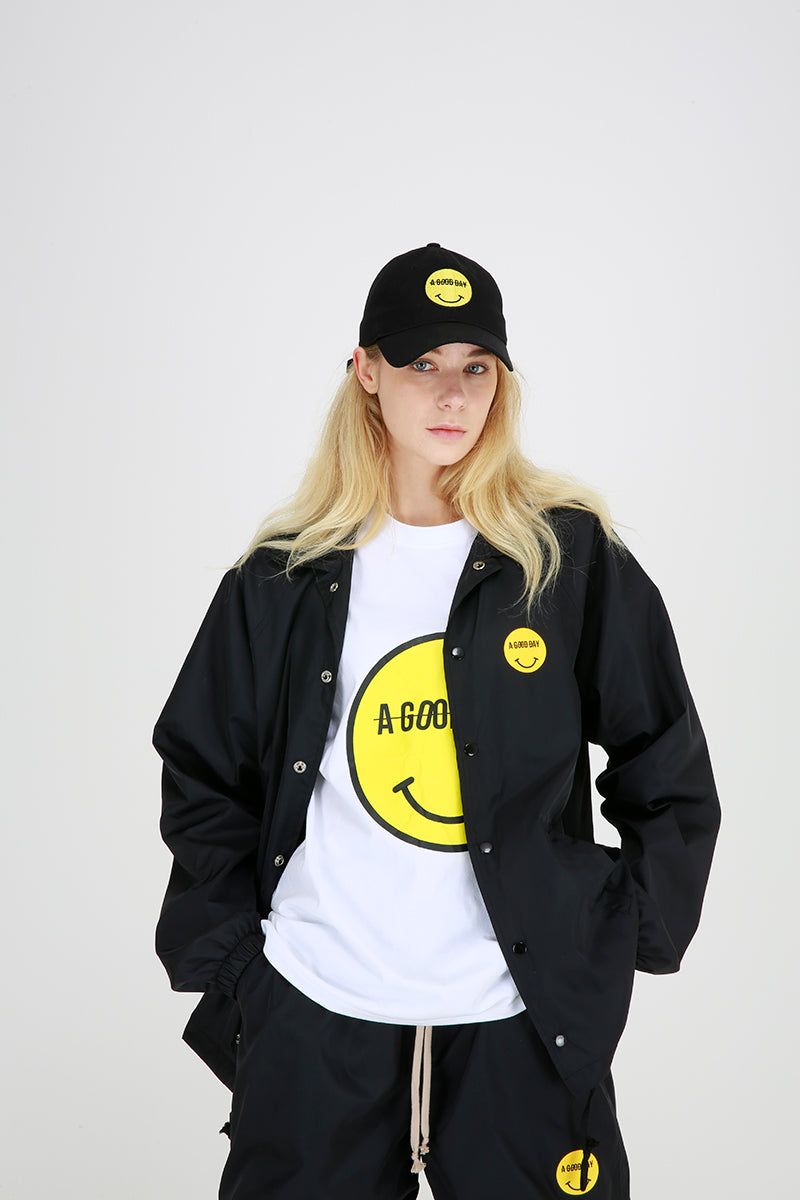 SMILE COACH JACKET (BLACK)