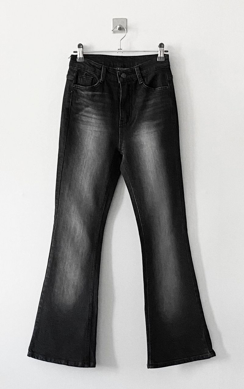 Memory boots-cut denim pants