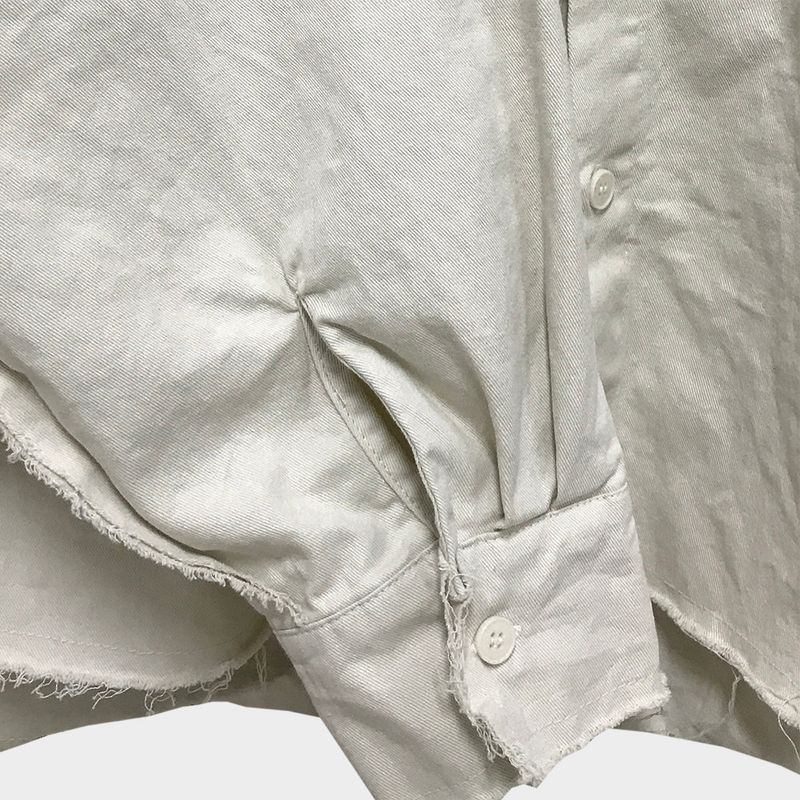 grunge plain shirt_lightbeige