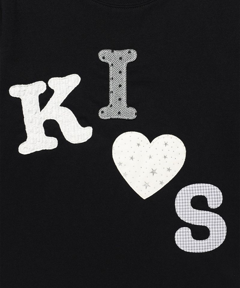 Messy Kiss Logo App Tee Black (KIB6MFT504B)