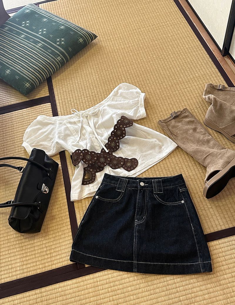 バックルバゲットショルダーバッグ