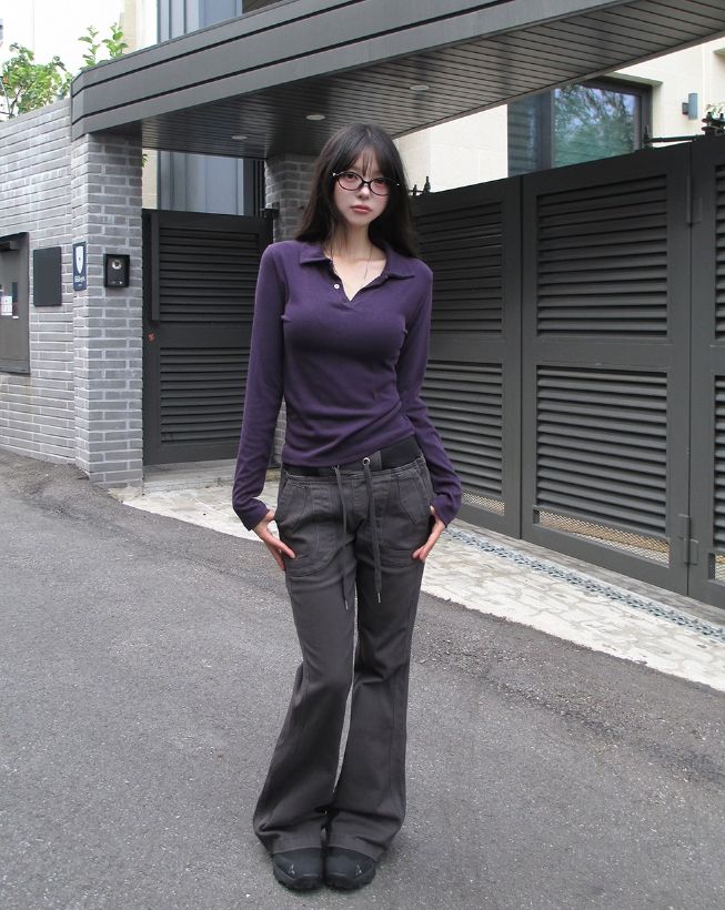Leend Banding Bootcut Cotton Pants