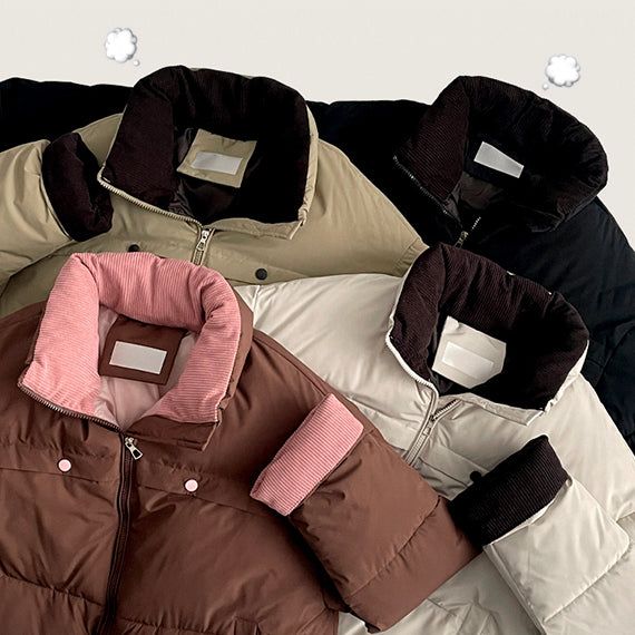 Gents String Corduroy Color Padded Jumper