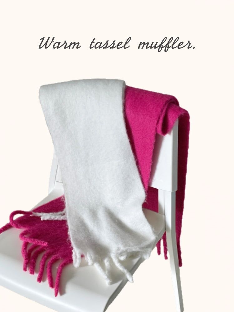 Warm tassel muffler 