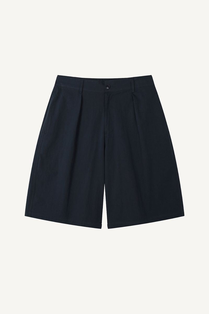 Fold Tuck Bermuda Pants