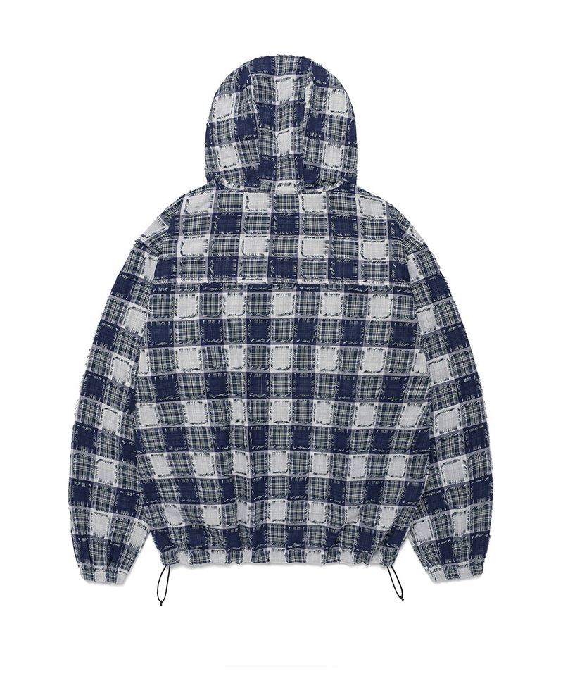 HOODED CHECK WIND BREAKER MULTI(CV2GSUB960A)