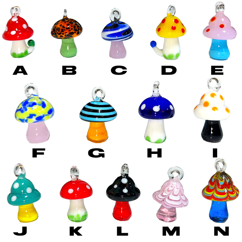 Trippy mushroom keychain