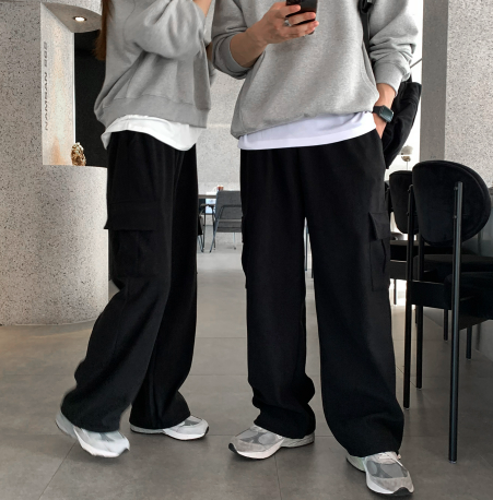 [In-house production]  First Corduroy Cargo String Wide Pants
