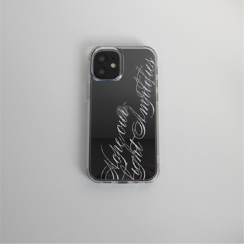 [MADE] slogan jelly hard phone case (white)