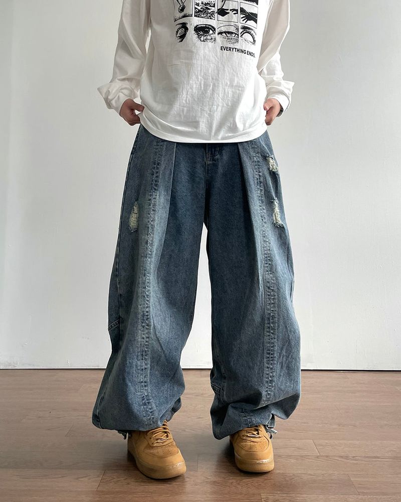 Frey Fold Denim Pants