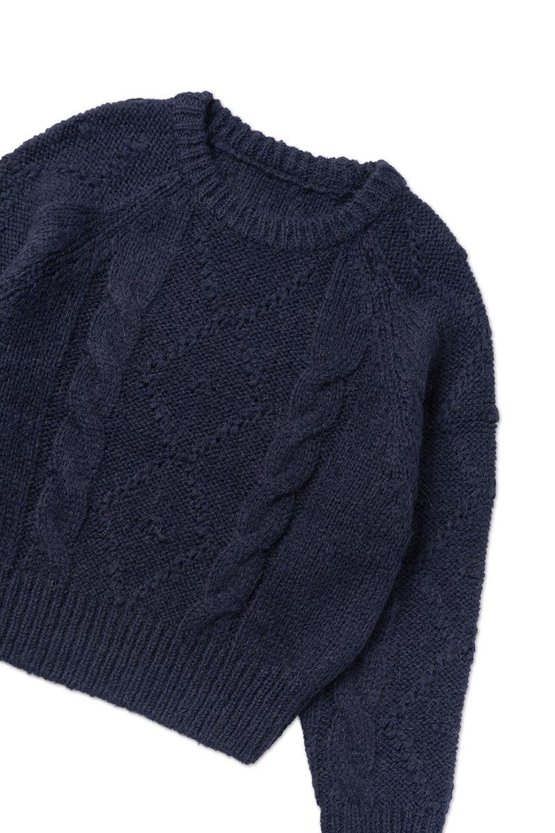 Cozy cable knit_navy
