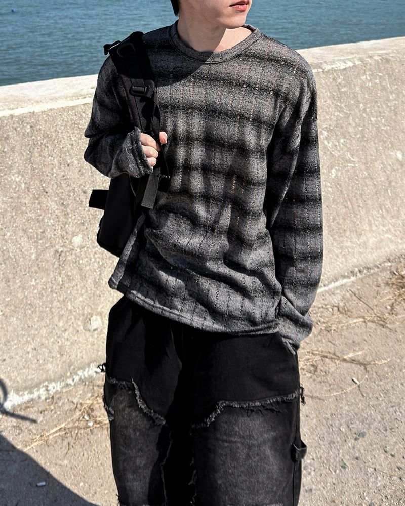 Ruin See-Through Stripe Knit