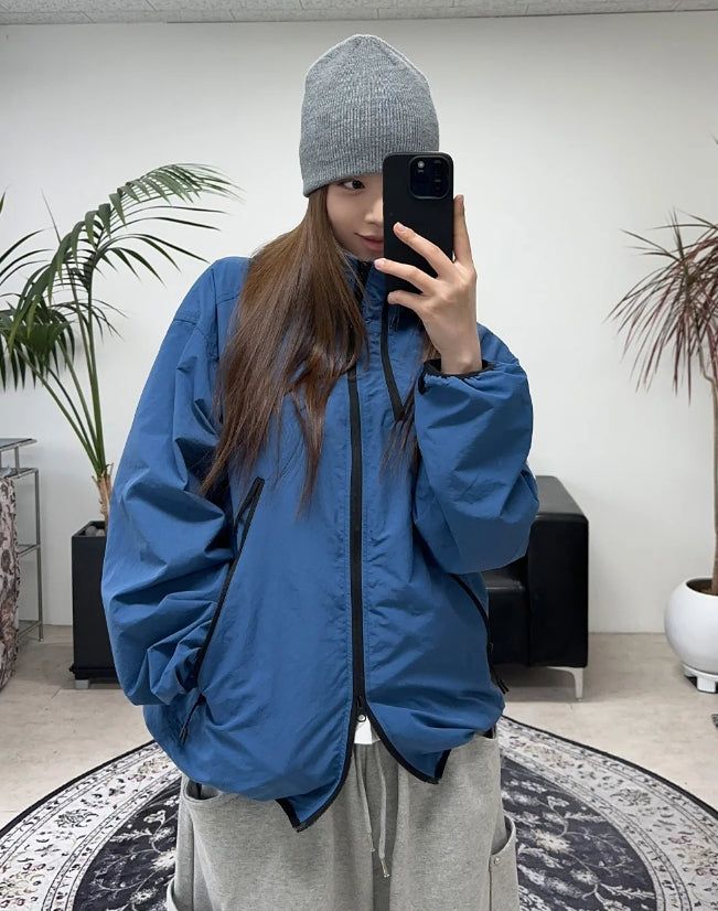 SATIIIZ（サティーズ）の「Tail multi-zipper windbreaker（Jackets/Outerwear）」
