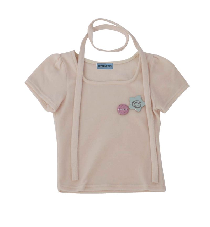 choker badge tee(ibory)