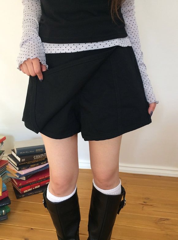 Bona Cotton Wrap Skirt Short Pants