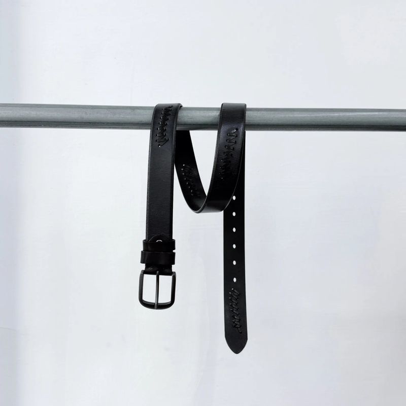 Black Lace Stitch Belt