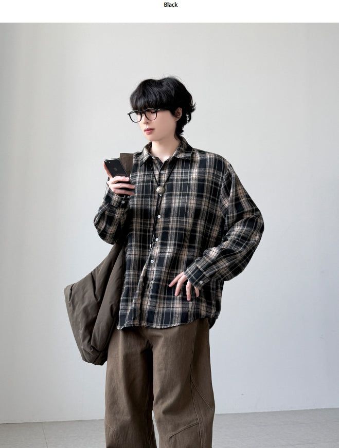 YOURNUS（ユアナス）の「Mervin Check Over Shirt（Tops）」