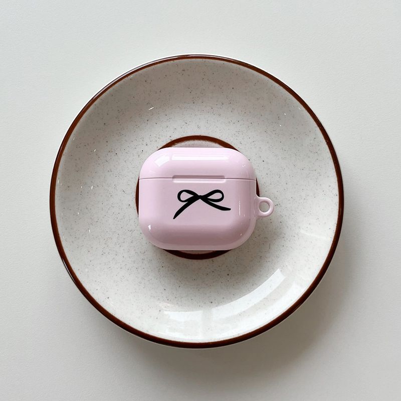 Ribbon Glossy AirPod Case (Pink)