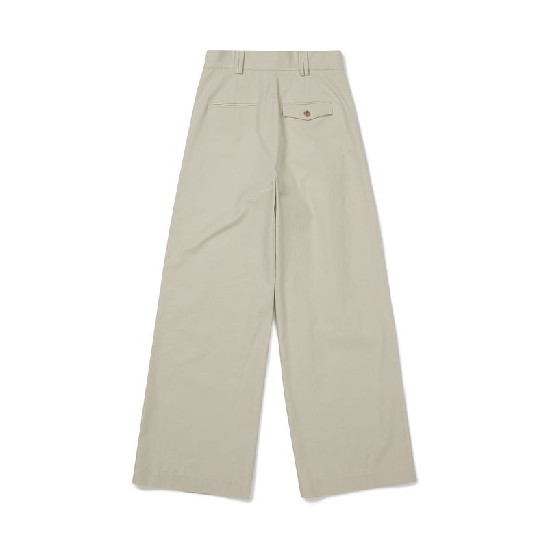 クラシックピンタックワイドパンツ / Classic Pintuck Wide Pants [ECRU]