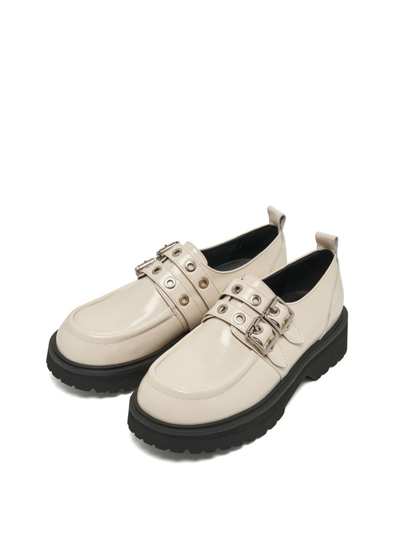 Biker Platform loafer ivory