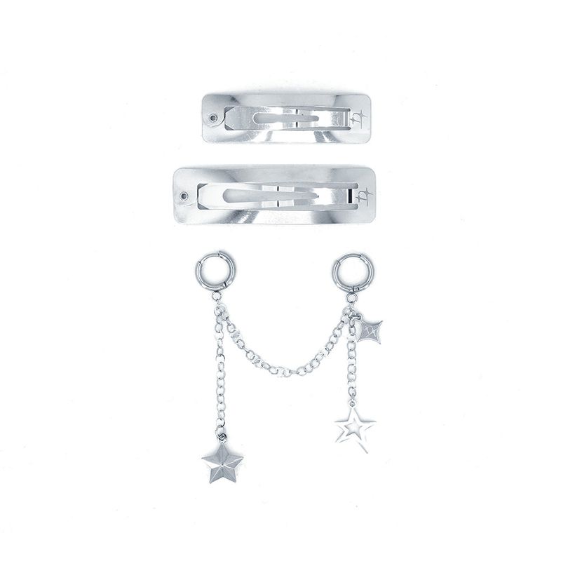 Star drape chain Earring Hairpin