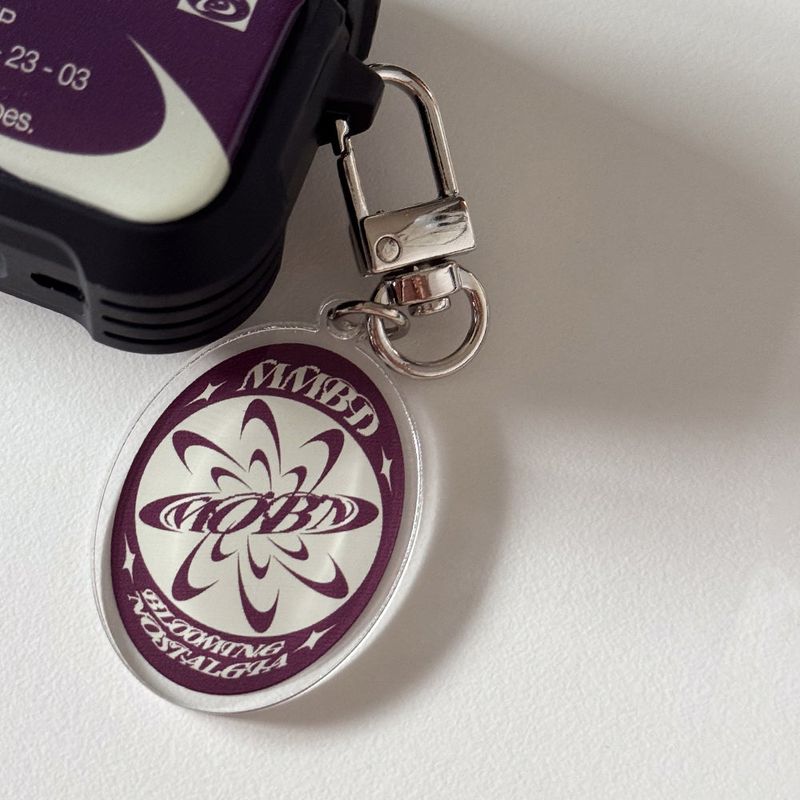 MOBN Acrylic Keyring (DarkPlum/Ivory)