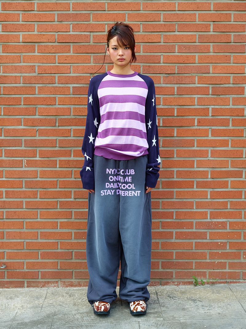 STAR STRIPE KNIT NAVY