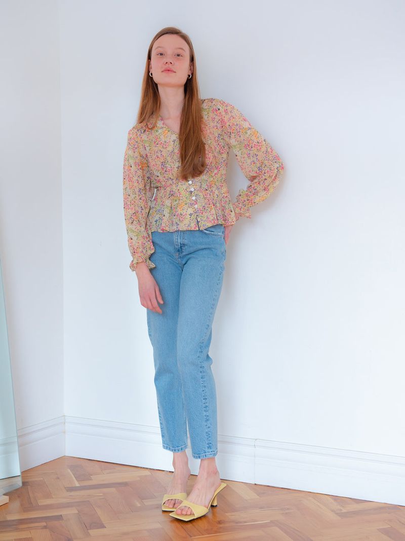 TUCK DETAIL BLOUSE_YELLOW