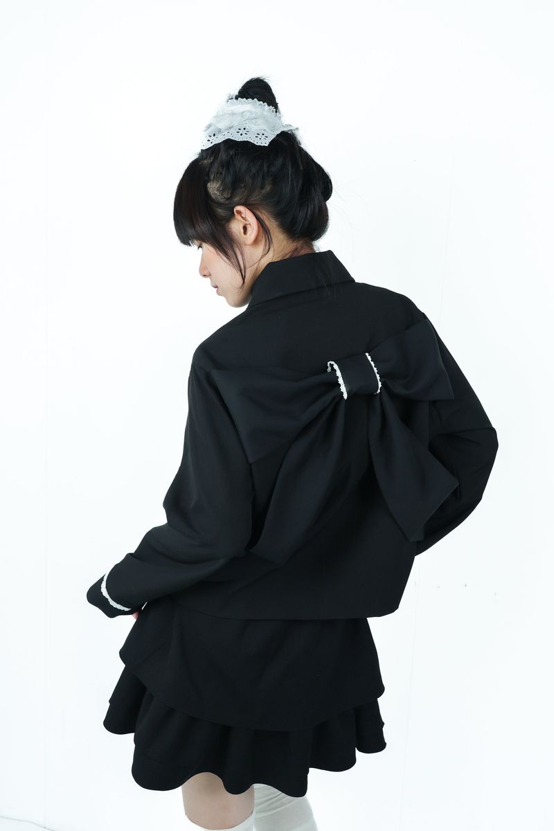 LITALMUTE（リタルミュート）の「bigribbon jacket(black)（Jackets/Outerwear）」